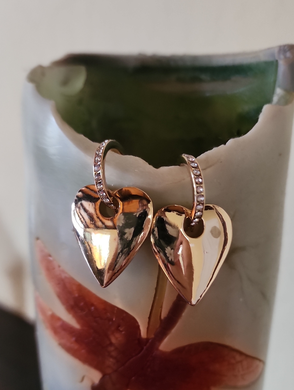 Gold Heart Earrings